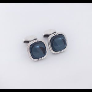 Tacori 925 RetroClassic Cushion Cuff Links Skyblue